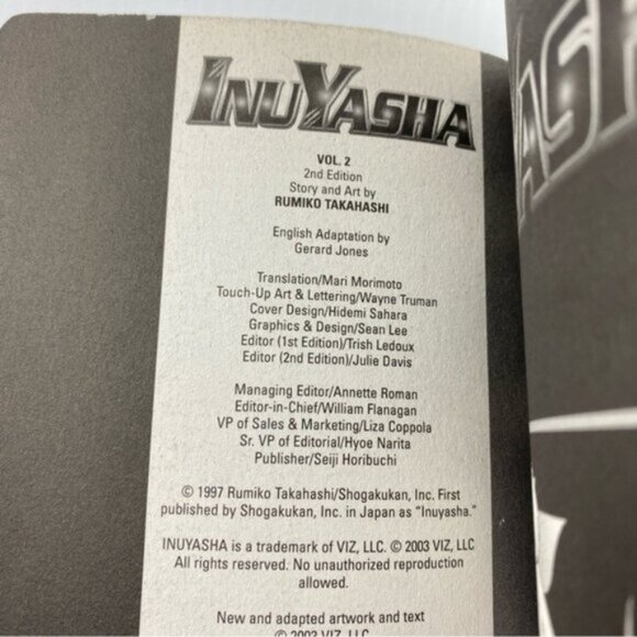 InuYasha Manga Vol 2 - 2nd Edition 2003 English Paperback - Picture 4 of 10